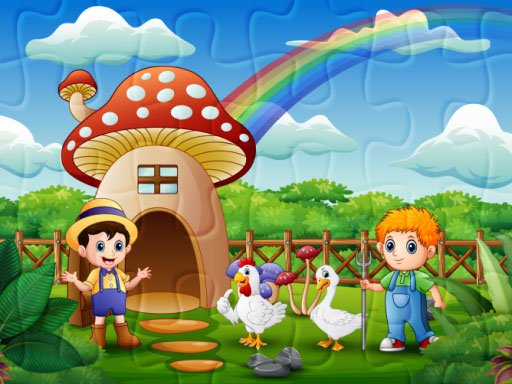 Spielen Farm Animal Jigsaw Spiel
