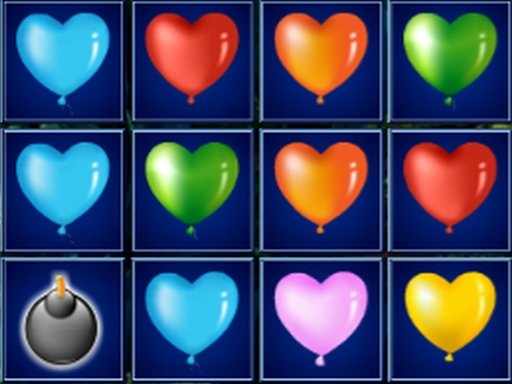 Spielen Heart Balloons Block Collapse Spiel