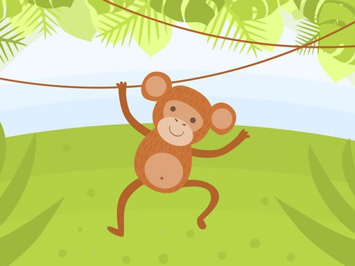 Spielen Funny Monkeys Coloring Spiel