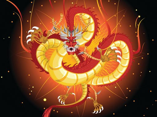 Spielen Chinese Dragons Coloring Spiel