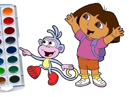 Spielen Dora The Explorer Coloring Spiel