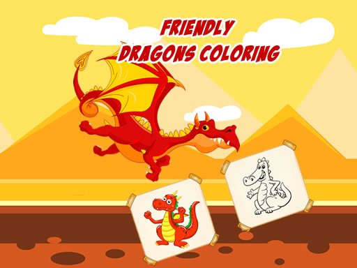 Spielen Friendly Dragons Coloring Spiel