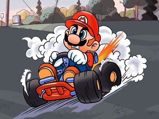 Spielen Mario Kart Jigsaw Spiel