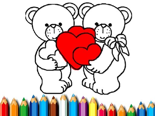 Spielen Happy Valentines Day Coloring Spiel