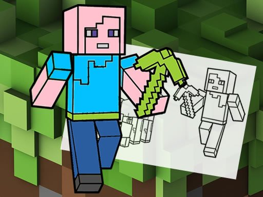 Spielen Funny Minecraft Coloring Spiel