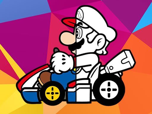 Spielen Mario Driving Coloring Spiel
