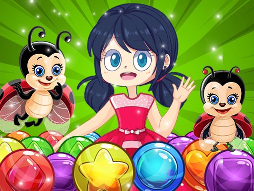 Spielen Miraculous Ladybug Bubble Shooter Spiel