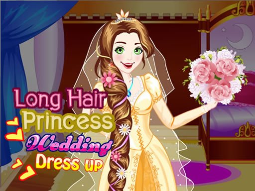 Spielen Long Hair Princess Wedding Dress up Spiel