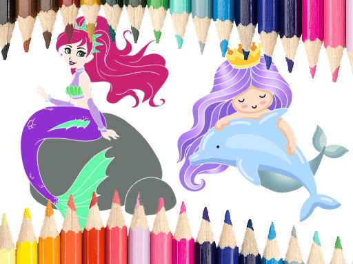Spielen Mermaid Coloring Spiel