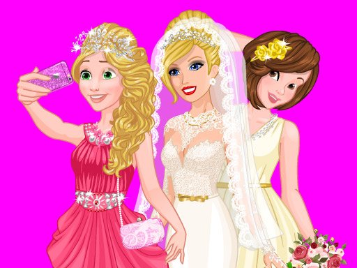 Spielen Barbie’s Wedding Selfie With Princesses Spiel