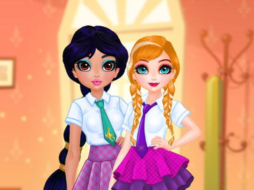 Spielen Princesses BFF Rush to School Spiel