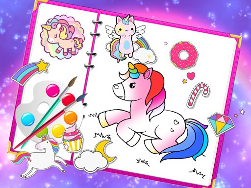 Spielen Fabulous Cute Unicorn Coloring Spiel