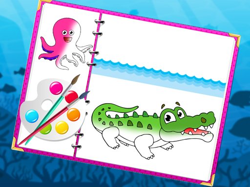 Spielen Sea Creatures Coloring Spiel