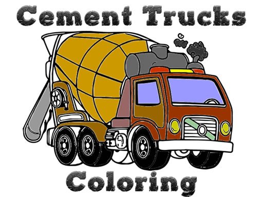 Spielen Cement Trucks Coloring Spiel