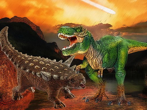 Spielen Dinosaurs Fight Jigsaw Spiel