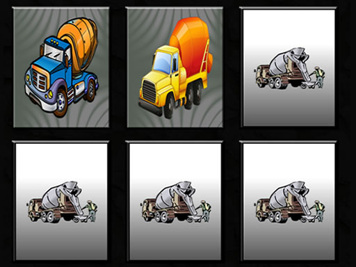 Spielen Mixer Trucks Memory Spiel