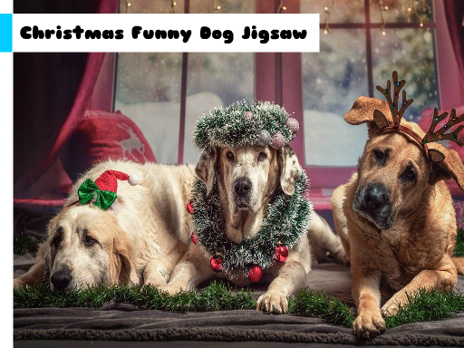 Spielen Christmas Funny Dog Jigsaw Spiel