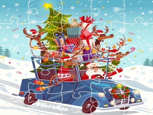 Spielen Xmas Trucks Jigsaw Spiel