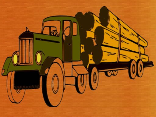 Spielen Logging Trucks Coloring Spiel