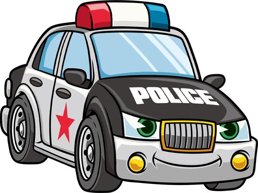 Spielen Cartoon Police Cars Puzzle Spiel