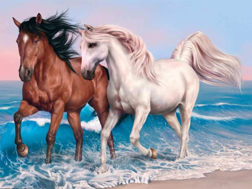 Spielen Animals Jigsaw Puzzle – Horses Spiel
