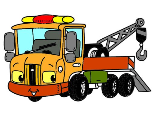 Spielen Tow Trucks Coloring Spiel