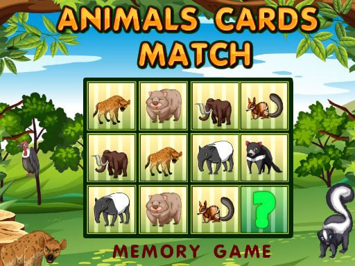Spielen Animals Cards Match Spiel