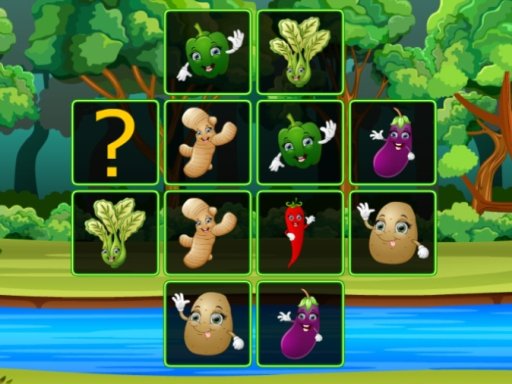 Spielen Vegetable Cards Match Spiel