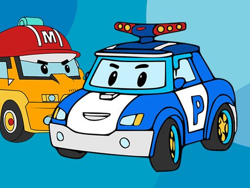Spielen Robocar Poli Coloring Spiel