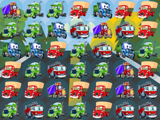 Spielen Cartoon Trucks Match 3 Spiel