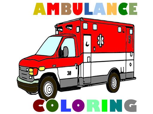 Spielen Ambulance Trucks Coloring Spiel