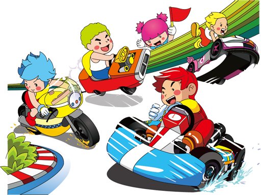Spielen Cartoon Kart Puzzle Spiel