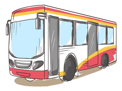 Spielen Cartoon Bus Slide Spiel