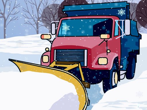 Spielen Hidden Snowflakes in Plow Trucks Spiel