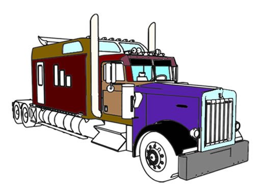 Spielen American Trucks Coloring Spiel
