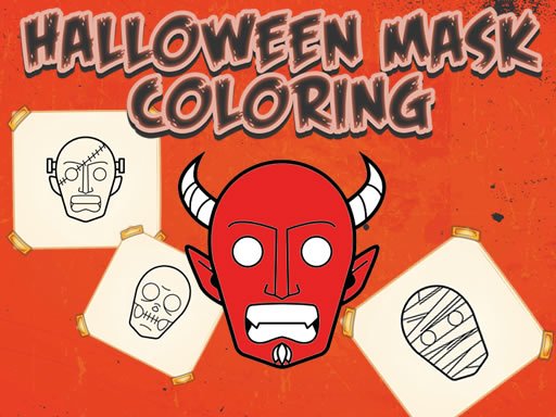 Spielen Halloween Mask Coloring Spiel