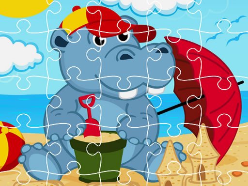Spielen Hippo Jigsaw Spiel