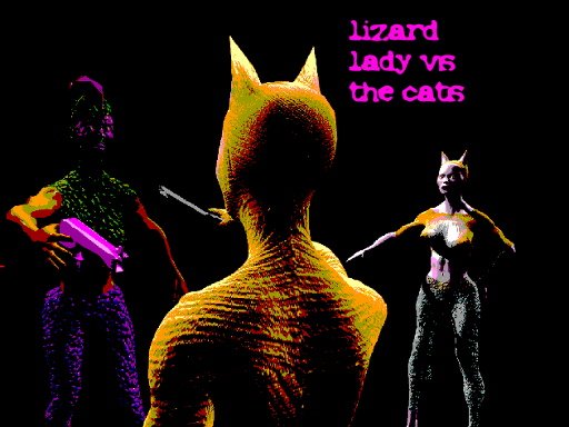 Spielen Lizard Lady vs the Cats Spiel