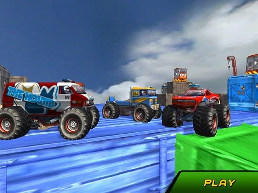 Spielen Monster Truck Stunts Sky Driving Spiel