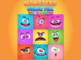 Spielen Monsters Color Fill Spiel